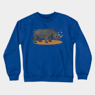 Rhino Painting Hand Drawn Crewneck Sweatshirt